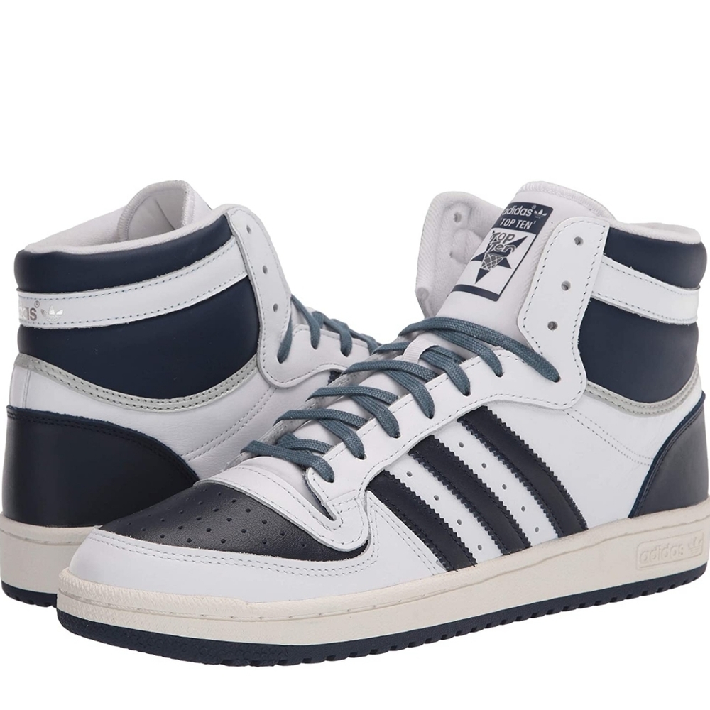 ADIDAS TOP TEN NAVY WHITE size 14 NWT 💥💯🔥🔥🔥🔥